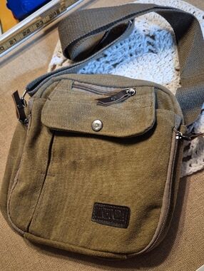 Small Messenger Canvas Crossbody and Shoulder Bag - Spacious - Durable